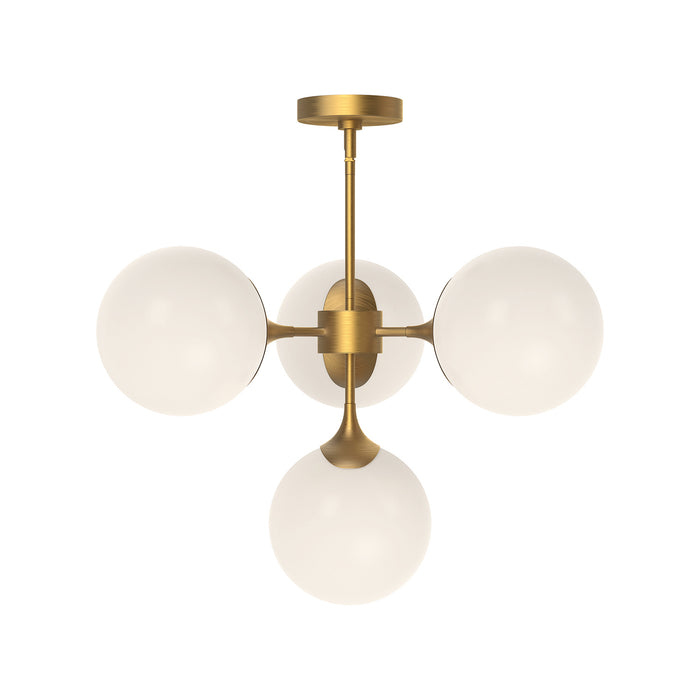 Alora - CH505426AGOP - Four Light Chandelier - Nouveau - Aged Gold/Opal Matte Glass