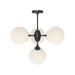 Alora - CH505426MBOP - Four Light Chandelier - Nouveau - Matte Black/Opal Matte Glass