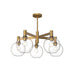 Alora - CH506129AGCL - Five Light Chandelier - Castilla - Aged Gold/Clear Glass