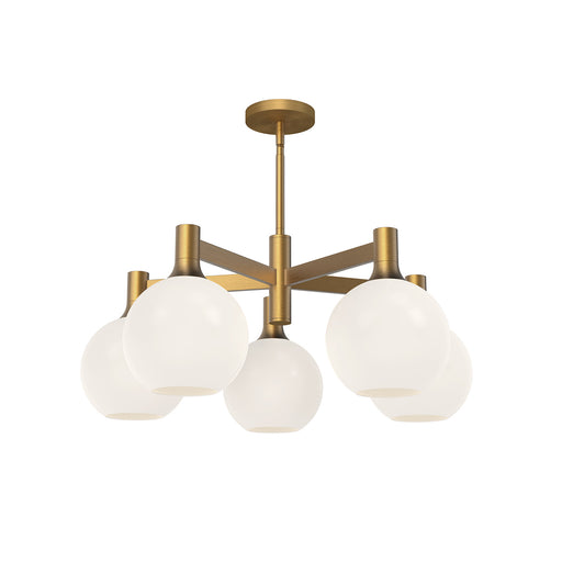 Alora - CH506129AGOP - Five Light Chandelier - Castilla - Aged Gold/Opal Matte Glass