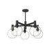 Alora - CH506129MBCL - Five Light Chandelier - Castilla - Clear Glass/Matte Black