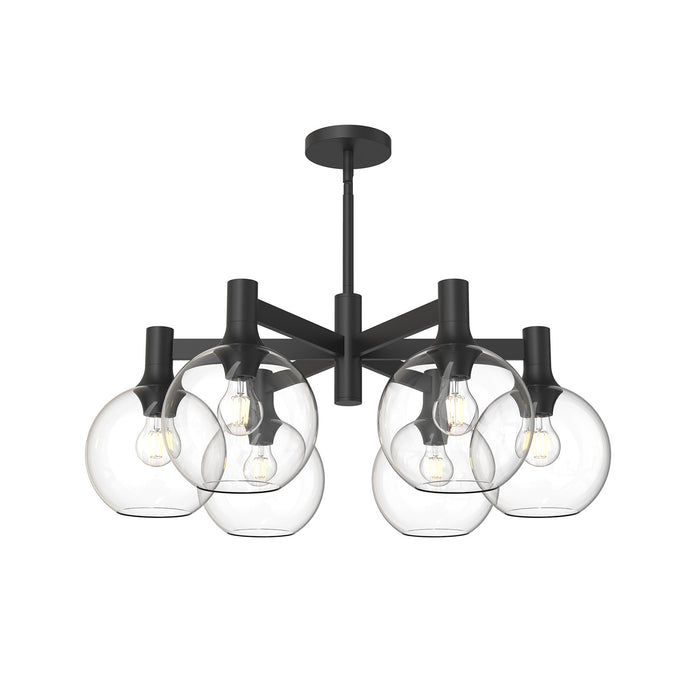 Alora - CH506230MBCL - Six Light Chandelier - Castilla - Clear Glass/Matte Black