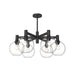 Alora - CH506230MBCL - Six Light Chandelier - Castilla - Clear Glass/Matte Black