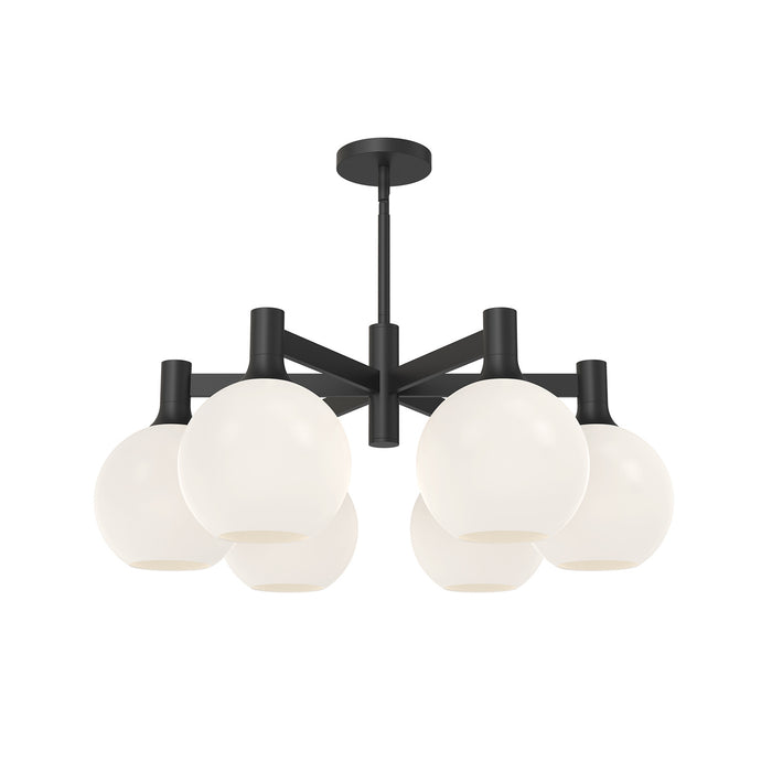 Alora - CH506230MBOP - Six Light Chandelier - Castilla - Matte Black/Opal Matte Glass