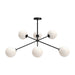 Alora - CH549640MBOP - Six Light Chandelier - Cassia - Matte Black/Opal Matte Glass