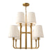 Alora - CH628830AGOP - Eight Light Chandelier - Plisse - Aged Gold/Opal Matte Glass