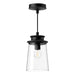 Alora - EP533006BKCB - One Light Exterior Pendant - Quincy - Clear Bubble Glass/Textured Black