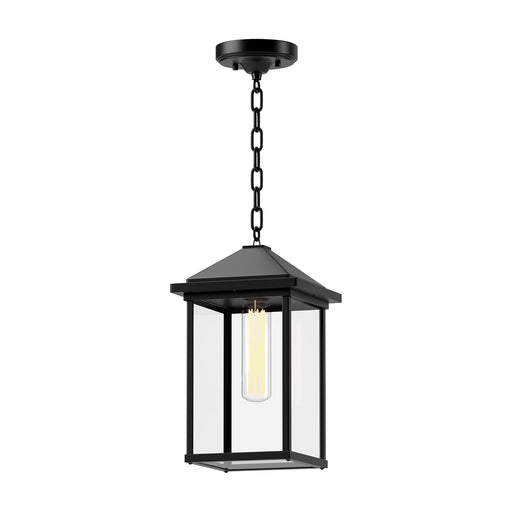 Alora - EP552009BKCL - One Light Exterior Pendant - Larchmont - Clear Glass/Textured Black