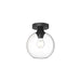 Alora - FM506108MBCL - One Light Flush Mount - Castilla - Clear Glass/Matte Black