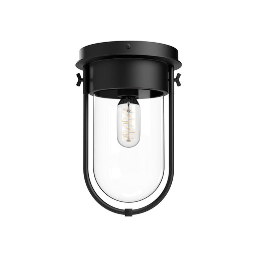 Alora - FM539008MBCL - One Light Flush Mount - Cyrus - Clear Glass/Matte Black