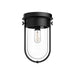 Alora - FM539008MBCL - One Light Flush Mount - Cyrus - Clear Glass/Matte Black