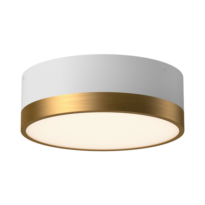 Alora - FM556212AGWH - Two Light Flush Mount - Brisbane - Aged Gold/White