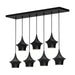 Alora - LP523036MB - Seven Light Linear Pendant - Emiko - Matte Black