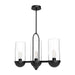 Alora - LP539024MBCL - Three Light Linear Pendant - Cyrus - Clear Glass/Matte Black