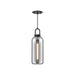 Alora - PD401505MBSM - One Light Pendant - Soji - Matte Black/Smoked Solid Glass