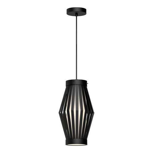 Alora - PD434509MBOP - One Light Pendant - Hana - Matte Black/Opal Matte Glass