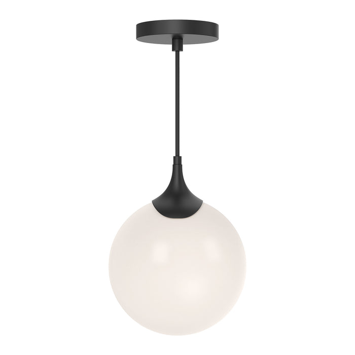 Alora - PD505108MBOP - One Light Pendant - Nouveau - Matte Black/Opal Matte Glass