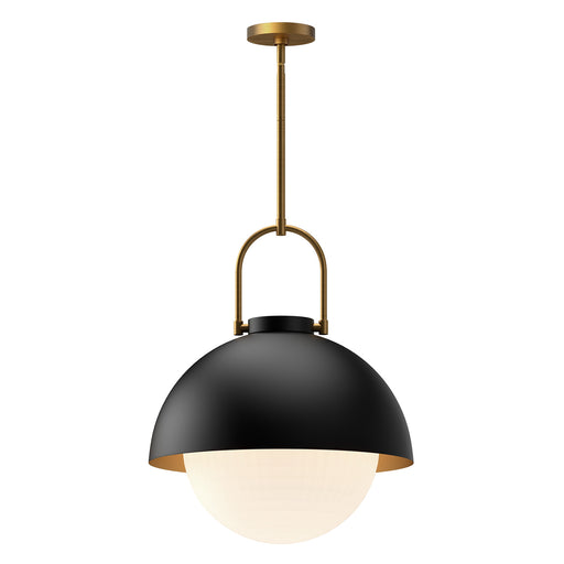 Alora - PD507216MBOP - One Light Pendant - Harper - Matte Black/Opal Matte Glass