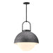 Alora - PD507216SLOP - One Light Pendant - Harper - Steel Shade/Opal Matte Glass