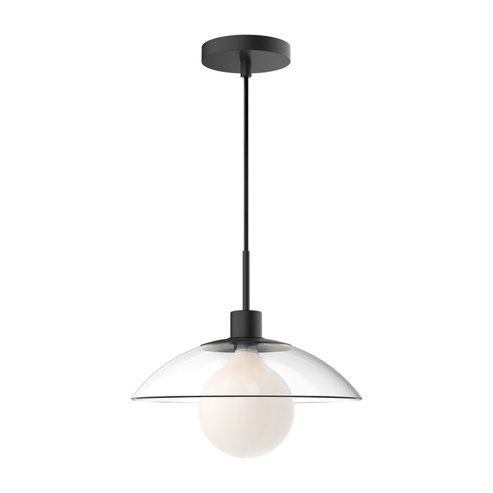 Alora - PD517112MBCL - One Light Pendant - Francesca - Clear Glass/Matte Black