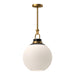 Alora - PD520516AGOP - One Light Pendant - Copperfield - Aged Gold/Opal Matte Glass