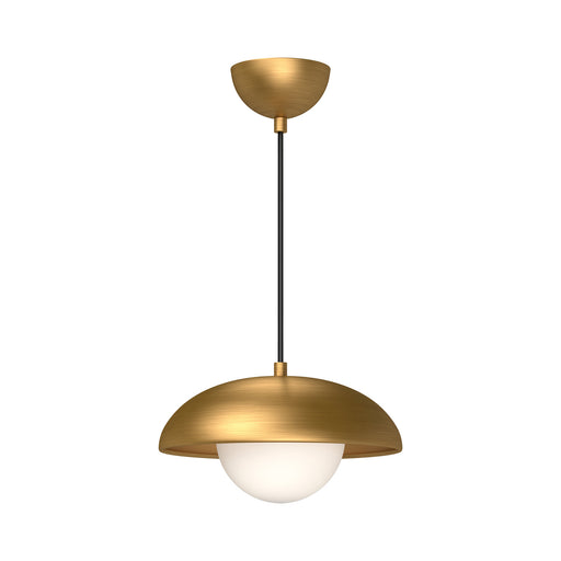 Alora - PD522011AGOP - One Light Pendant - Rubio - Aged Gold/Opal Matte Glass