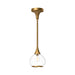 Alora - PD524006AGCL - One Light Pendant - Hazel - Aged Gold/Clear Glass