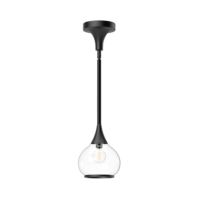 Alora - PD524006MBCL - One Light Pendant - Hazel - Clear Glass/Matte Black