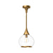 Alora - PD524110AGCL - One Light Pendant - Hazel - Aged Gold/Clear Glass