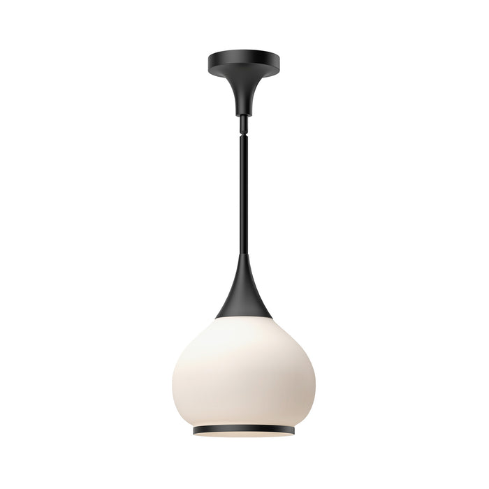 Alora - PD524110MBOP - One Light Pendant - Hazel - Matte Black/Opal Matte Glass