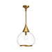 Alora - PD524214AGCL - One Light Pendant - Hazel - Aged Gold/Clear Glass