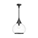 Alora - PD524214MBCL - One Light Pendant - Hazel - Clear Glass/Matte Black