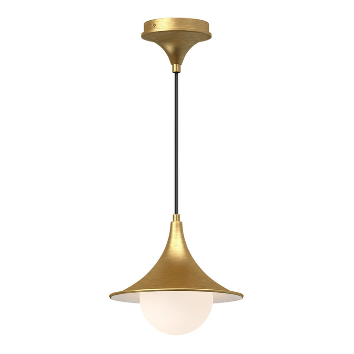 Alora - PD525009BGOP - One Light Pendant - Fuji - Brushed Gold/Opal Matte Glass