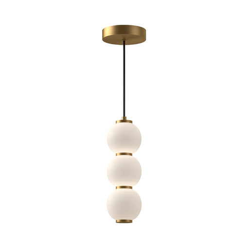 Alora - PD530313AGOP - LED Pendant - Bijou - Aged Gold/Opal Matte Glass