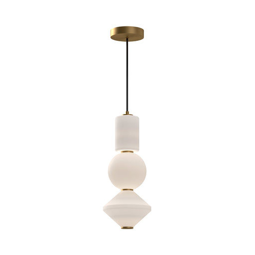 Alora - PD530341AGOP - LED Pendant - Bijou - Aged Gold/Opal Matte Glass