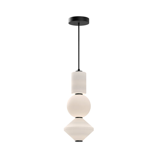 Alora - PD530341MBOP - LED Pendant - Bijou - Matte Black/Opal Matte Glass