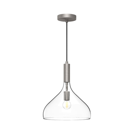 Alora - PD532312BNCL - One Light Pendant - Belleview - Brushed Nickel/Clear Glass