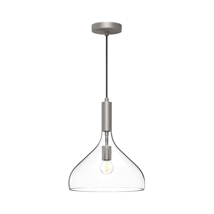 Alora - PD532312BNCL - One Light Pendant - Belleview - Brushed Nickel/Clear Glass