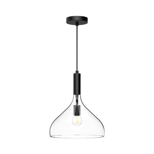 Alora - PD532312MBCL - One Light Pendant - Belleview - Clear Glass/Matte Black