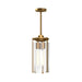 Alora - PD536107AGWC - Three Light Pendant - Belmont - Aged Gold/Clear Water Glass