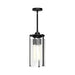 Alora - PD536107MBWC - Three Light Pendant - Belmont - Clear Water Glass/Matte Black