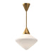 Alora - PD537714AGOP - One Light Pendant - Nora - Aged Gold/Opal Matte Glass