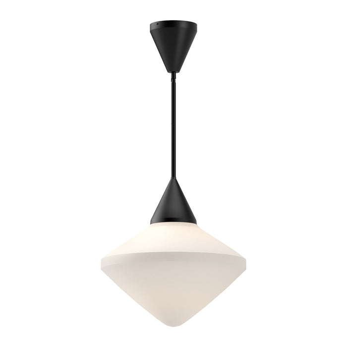 Alora - PD537714MBOP - One Light Pendant - Nora - Matte Black/Opal Matte Glass