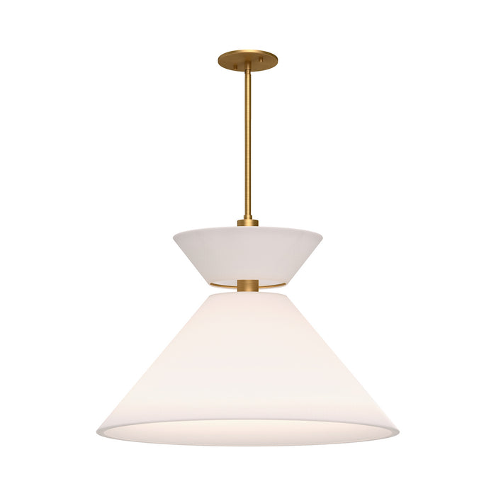 Alora - PD543022AGWL - One Light Pendant - Chapelle - Aged Gold/White Linen