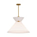 Alora - PD543022AGWL - One Light Pendant - Chapelle - Aged Gold/White Linen