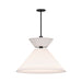 Alora - PD543022MBWL - One Light Pendant - Chapelle - Matte Black/White Linen