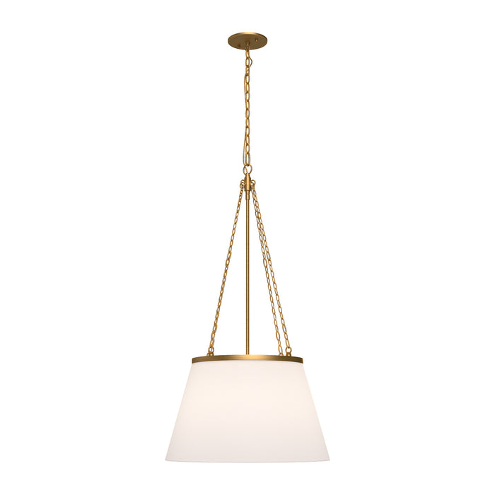 Alora - PD544517AGWL - One Light Pendant - Speakeasy - Aged Gold/White Linen