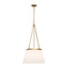 Alora - PD544517AGWL - One Light Pendant - Speakeasy - Aged Gold/White Linen