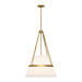 Alora - PD546719AGWL - One Light Pendant - Oliver - Aged Gold/White Linen