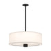 Alora - PD547924MBWL - Three Light Pendant - Theo - Matte Black/White Linen